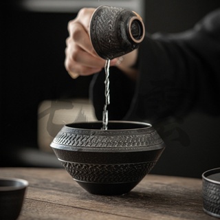 [A038] Jianshui [Huayun] ชุดถ้วยชา ขนาดเล็ก สีเงิน สีดํา สไตล์ญี่ปุ่น อุปกรณ์เสริม สําหรับชงชา