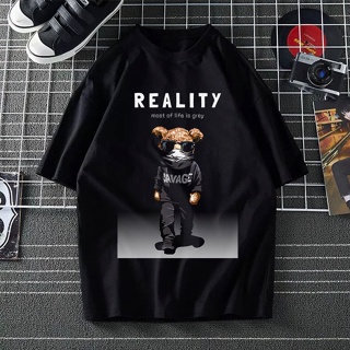 BEST SELLER SAVAGE TEDDY BEAR STREETWEAR T SHIRT MEN WOMEN BAJU T SHIRT LELAKI PEREMPUAN TSHIRT COTTON LENGAN PENDE_02