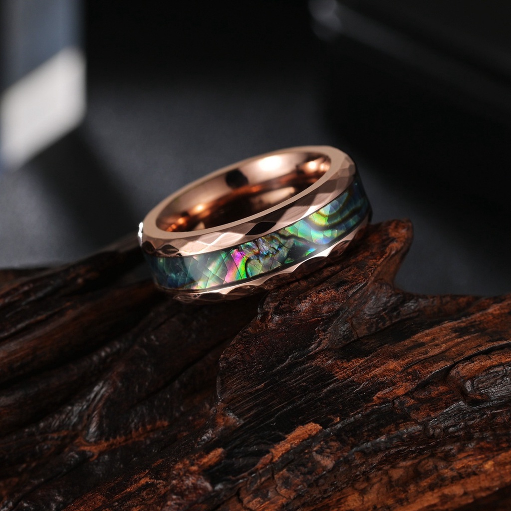 abalone-แหวนทังสเตน-ประดับเพชร-สีโรสโกลด์-8-มม-หรูหรา-ของขวัญวันวาเลนไทน์