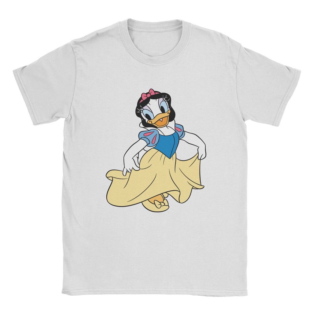 vintage-disney-daisy-duck-dressed-up-as-snow-white-t-shirts-for-men-cotton-t-shirt-short-sleeve-tee-shirt-birthday-01