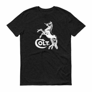 Casual Loose Europe Prevalent Man T-Shirt Colt Horse White Logo T Shirt 2Nd Amendment Pro Gun Rights Rifle Pistol_01