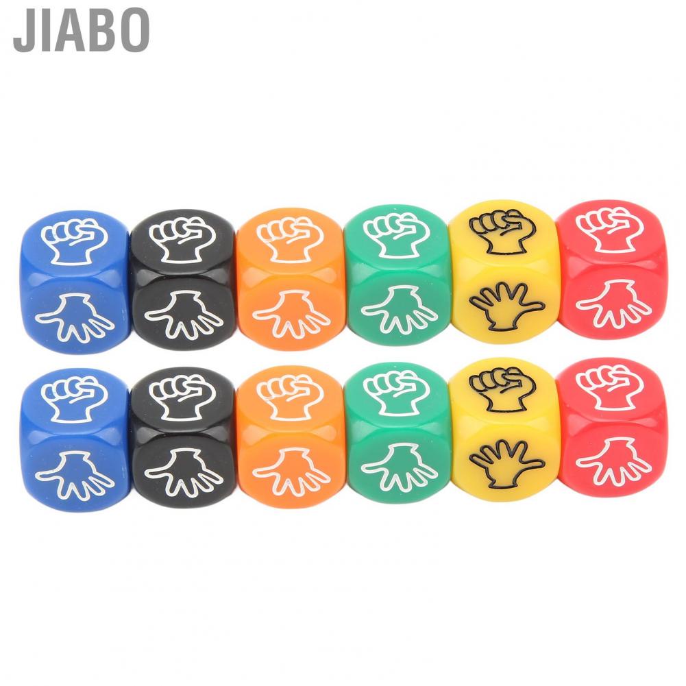 Jiabo 12Pcs Finger Guessing Game Dice 6 Sided 20mm Game Dice Set Family