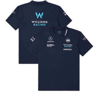 ใหม่ล่าสุด เสื้อโปโลแขนสั้น ลายทีมแข่งรถ F1 Williams แฟชั่นฤดูร้อน สําหรับผู้ชาย และผู้หญิง 2023