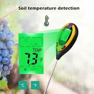 4in1 เครื่องวัดค่าดิน ความชื้น อุณหภูมิ แสง เครื่องวัดดิน ระบบดิจิตอล Soil PH meter