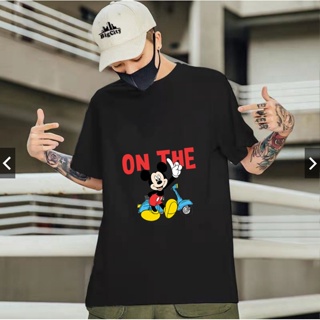 2022 Disney Cartoon Mickey Cycling Motorcycle T-shirt Top Summer Small Size Large Size Plus Size Mens Womens Cott_03