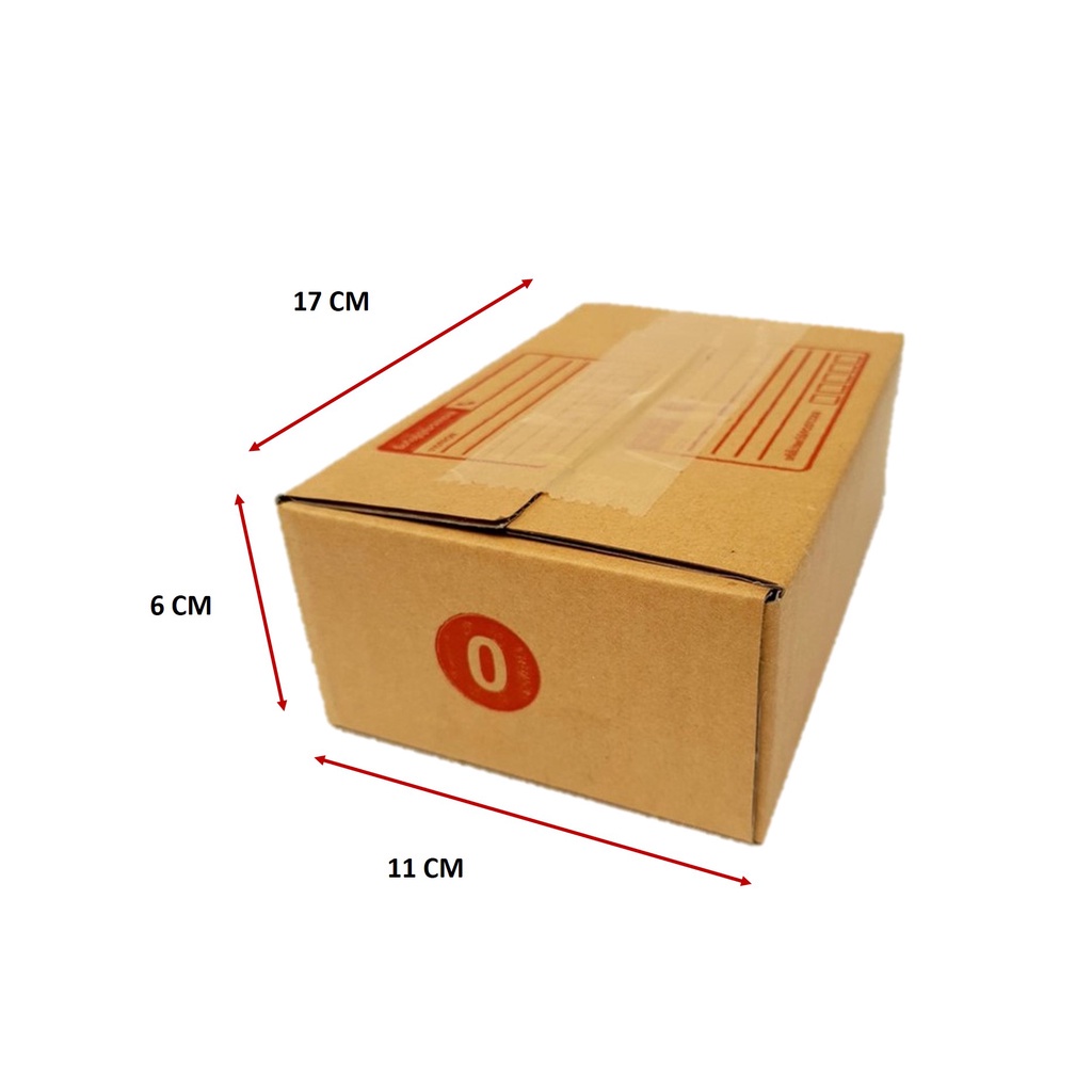 กล่องไปรษณีย์-กล่องพัสดุ-กล่องกระดาษ-ฝาชน-เบอร์-0-แบบพิมพ์จ่าหน้า-20-ใบ-แท้