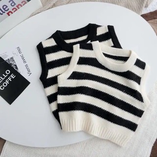 [Babycat] พร้อมส่ง ขายดี ใหม่ เสื้อกันหนาว ผ้าถัก ลายทาง สไตล์เกาหลี ญี่ปุ่น แฟชั่นฤดูใบไม้ร่วง สําหรับเด็กผู้ชาย เด็กผู้หญิง 2023