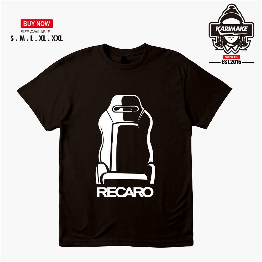 เสื้อยืดผ้าคอตตอน-เสื้อยืด-ลาย-karimake-recaro-sr3-สําหรับรถยนต์s-5xl