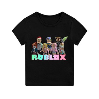 ใส่สาวเสื้อยืด roblox การ์ตูนแบบสบายๆแฟชั่นแขนสั้นเด็กแนวโน้มฤดูร้อนใหม่น่ารักพิมพ์เด็กเสื้อกีฬา_03