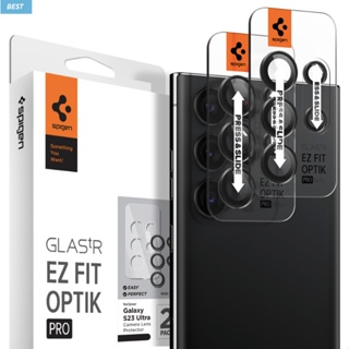 Spigen - Glas tR EZ Fit Optik Pro ฟิล์มกล้อง 2 ชิ้น สําหรับ Galaxy s23 series / ฟิล์มกระจกนิรภัยป้องกันกล้อง plus ultra s23+