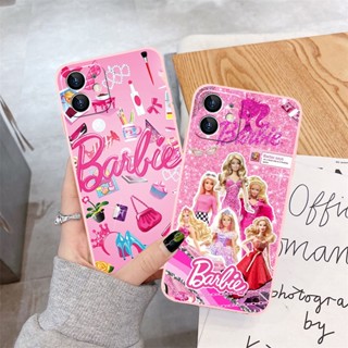 เคสโทรศัพท์มือถือแบบนิ่ม ผิวด้าน ลายบาร์บี้ DC สีชมพู สําหรับ OPPO A54 A15 A15S A16 A16S A12 A12E A3S A5S A5 A9 A53 A33 2020 A83 A91 A92 A93 A94 A95 A75S A59 A71