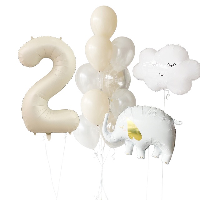 19-ชิ้น-ครีมอาบน้ําเด็ก-สีขาว-ตัวเลข-123-ลูกโป่ง-ช่อดอกไม้-เด็ก-งานเลี้ยงวันเกิด-เมฆ-ช้าง-บอลลูน-มัด