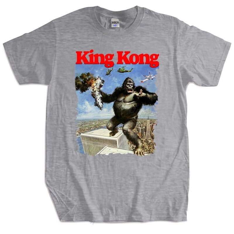 Mens luxury cotton T shirt KING KONG 80's Vintage Movie Men's TShirt
