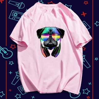 Fog dog print design T-shirt cotton  Unisex Asian size #FreeShippingShopee #COD_02