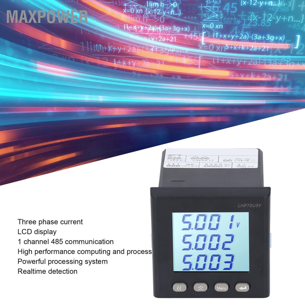 Maxpower เครื่องวัดแรงดันไฟฟ้าอัจฉริยะ LCD Digital Display Compact 3 ...