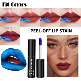 Fit Colors 5 Colors Tear-Off Liquid Lipstick Matte Lip Tint Peel-Off Lip Glaze Waterproof Lasting Makeup Tattoo Mask Lip Gloss Cosmetics For Gift 1PC
