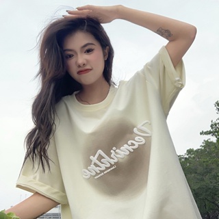 Korean Style Print Oversize Summer Short sleeve T shirt Clothing Tops Women Losse Tees_07