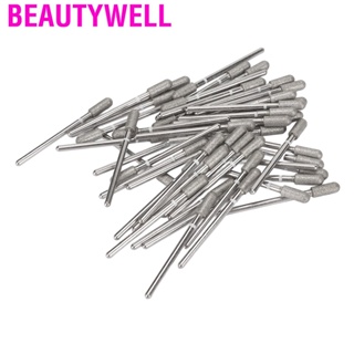 Beautywell 50pcs Nail Drill Bits Acrylic Gel Removal Rough Surface Strong Hardness Diamond Sand Cuticle Polishing