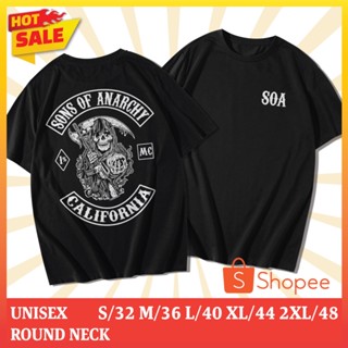 เสื้อยืดคอกลม Cotton 100% สกรีนลาย SONS OF ANARCHY