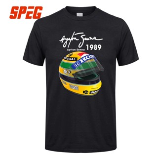 ☫✁❁Ayrton Senna Helmet 1 Race 1989 Tee Shirts For Sale Sports MenS T-Shirtt shirt for men_03