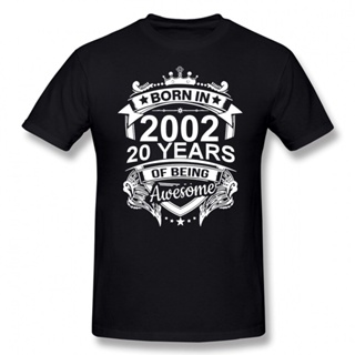 Born In 2002 20 Years for Birthday Gift T Shirt Harajuku Clothing Short Sleeve T-shirt 100% Cotton Graphics Tshirt _03