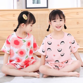 [Do Re Mi] เสื้อผ้าอยู่บ้านแบบสบาย ๆ ระบายอากาศได้บางส่วนใหม่ของเด็กผู้หญิง