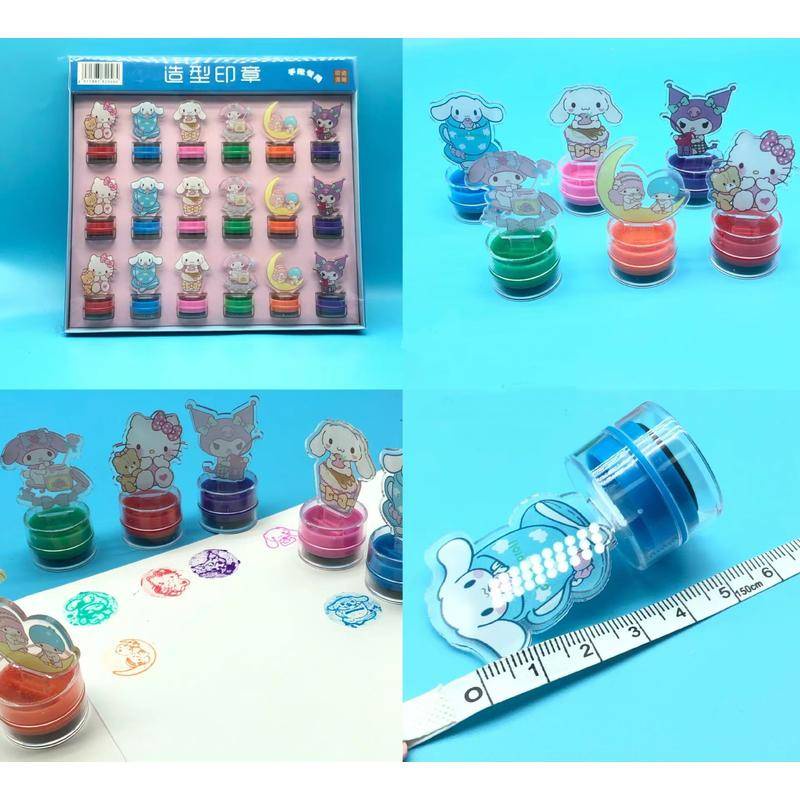sanrio-แสตมป์ยาง-ทรงกลม-ลายการ์ตูน-mymelody-kuromi-cinnamoroll-little-twin-stars-น่ารัก-สําหรับตกแต่งสมุดภาพ-อัลบั้มภาพ-diy