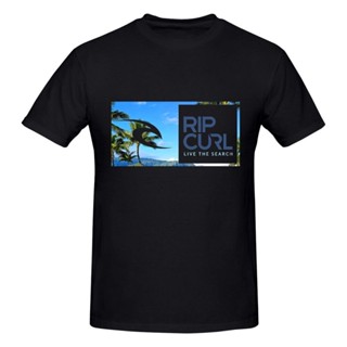 2023(เตรียมจัดส่ง) เสื้อยืดผู้ชาย ลาย Ripcurl Ivory Hawaii Hi Watu น่ารัก เทรนด์ธรรมชาติ เสื้อวัยรุ่นดูใบ ธรรมดา