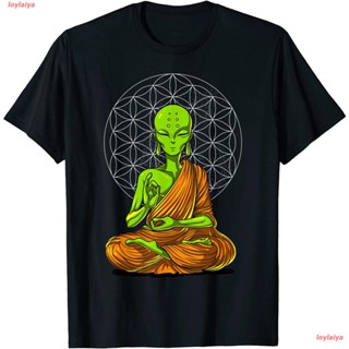 Space Alien Buddha Zen Yoga Meditation Spiritual Buddhist T-Shirt_04