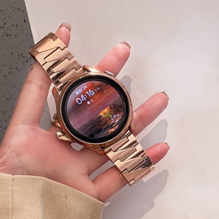 สายนาฬิกาข้อมือโลหะ รูปซิกแซก แบบเปลี่ยน สําหรับ Samsung Galaxy Watch Huawei Gt Garmin 20 มม. 22 มม.