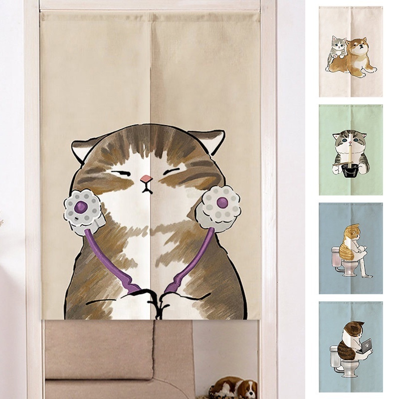 ผ้าม่านประตู-ลายการ์ตูนแมว-โนเรน-สไตล์ญี่ปุ่น-สําหรับห้องครัว-ห้องน้ํา-ทางเข้า-ทางเข้า-ห้อง-ฉากกั้นประตู-cortina-cocina