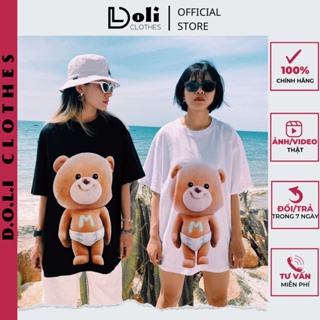 3d Teddy Bear Womens T-shirt, Sleeveless Printed 2 Colors G011 - DOLI Clothes_02