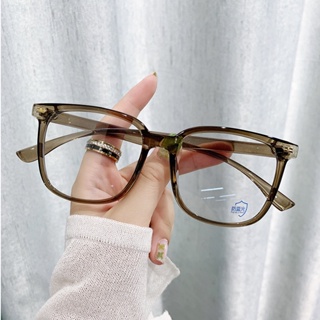 แว่นตาแฟชั่น ป้องกันแสงสีฟ้า TR90 สีน้ําตาล สําหรับผู้ชาย และผู้หญิง