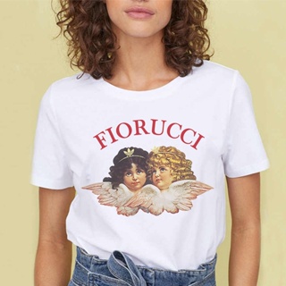 Baby Angel Print 2021 Summer Tshirt Harajuku Streetwear Short Sleeve T Shirt Fiorucci Oversized Aesthetic Womens T_01