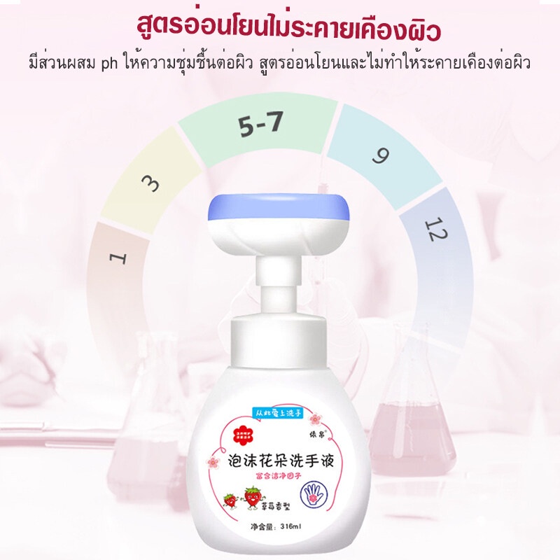 พร้อมส่ง-baby-wash-hands-โฟมล้างมือดอกไม้-โฟมล้างมือรูปดอกไม้-ขจัดแบคทีเรีย-ให้ความชุ่มชื้น-อ่อนโยนต่อผิว-เด็กใช้ได้