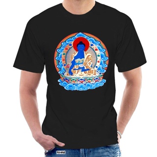 Men T-Shirt Blue Medicine Buddha T Shirt Yogaer Meditation Zen Buddhist New Man Design Print New 2022 Fashion Movie_04