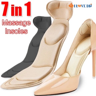 7 In 1 เมมโมรี่โฟม ใส่สบาย ระบายอากาศ พื้นรองเท้า / ผู้หญิง ส้นสูง กันลื่น ตัดได้ ส้นรองเท้า 1 คู่