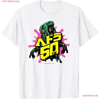 เสื้อยืดแขนสั้น Godzilla Hedorah 50th Anniversary Japanese Logo T-Shirt Sports T-shirt