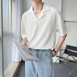 ☆Cpeic☆【M-2XL】เสื้อโปโลลําลอง ทรงหลวม คุณภาพสูง แฟชั่นสไตล์เกาหลี สําหรับคนทํางาน สํานักงาน 2023