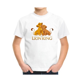เสื้อยืด พิมพ์ลายการ์ตูน The Lion King Happy Family สําหรับเด็ก_05