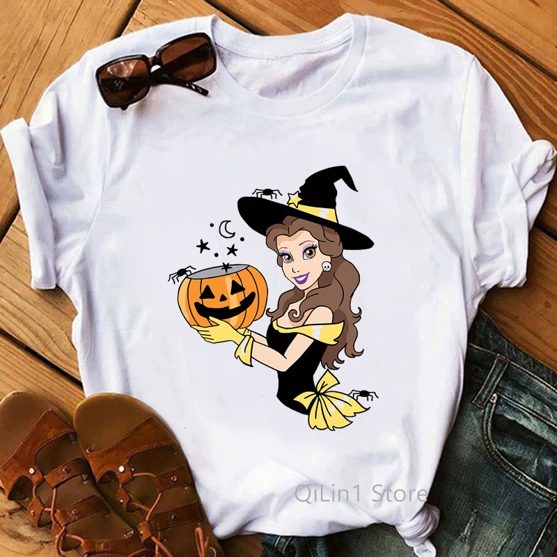 funny-snow-white-mermaid-elsa-belle-princess-with-witch-hat-halloween-t-shirt-womens-t-shirt-female-girl-clothes-g-01