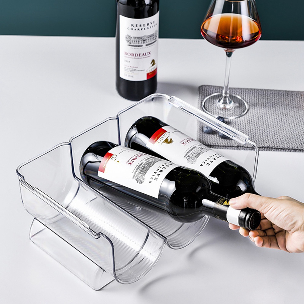 ที่วางขวดน้ำ-ที่วางขวดไวน์-วางซ้อนกันได้กล่องเก็บของในตู้เย็น-ที่จัดระเบียบไวน์และขวดน้ำ