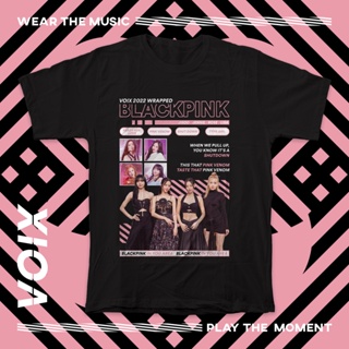  ใหม่เอี่ยมเสื้อยืด ลายศิลปินเกาหลี BLACKPINK VOIX WRAPPED 2022 TEE (Jisoo, Jennie. กุหลาบ. Lisa)