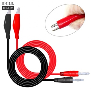 【DOLLDOLL】P1038 4mm banana plug to crocodile clamp soft test lead multimeter test cable