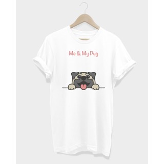 เสื้อยืดคอกลมลาย Me & My Pug_01