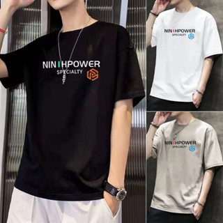 เสื้อยืด พิมพ์ลาย สไตล์เกาหลี เข้ากับทุกชุด แฟชั่นสําหรับผู้ชาย