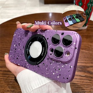 เคสโทรศัพท์มือถือแบบแข็ง แม่เหล็ก กันกระแทก กันรอยเลนส์กล้อง ลายอุกกาบาต หรูหรา สําหรับ IPhone 14 Pro Max 12 11 13 Pro Max 14 Plus