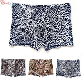 【CAMILLES】Sexy Men Leopard Boxer Briefs Panty Shorts Breathable Trunk Underwear Underpants【Mensfashion】