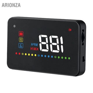  ARIONZA มาตรวัดความเร็วแบบดิจิตอลจอแสดงผล HUD Speedometer Overspeed Alarm เตือนการขับขี่เหนื่อยแบบพกพา Universal สำหรับรถยนต์