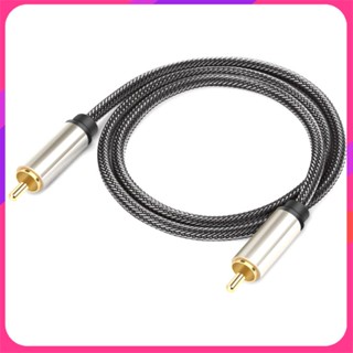 สายโคแอ็กเชียลโคแอ็กเชียล สายสัญญาณเสียง RCA เป็น RCA ตัวผู้ สายซับวูฟเฟอร์ทีวี ชุบทอง